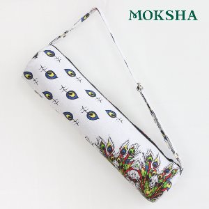 모크샤 피콕 화이트 요가매트가방 72×18cm